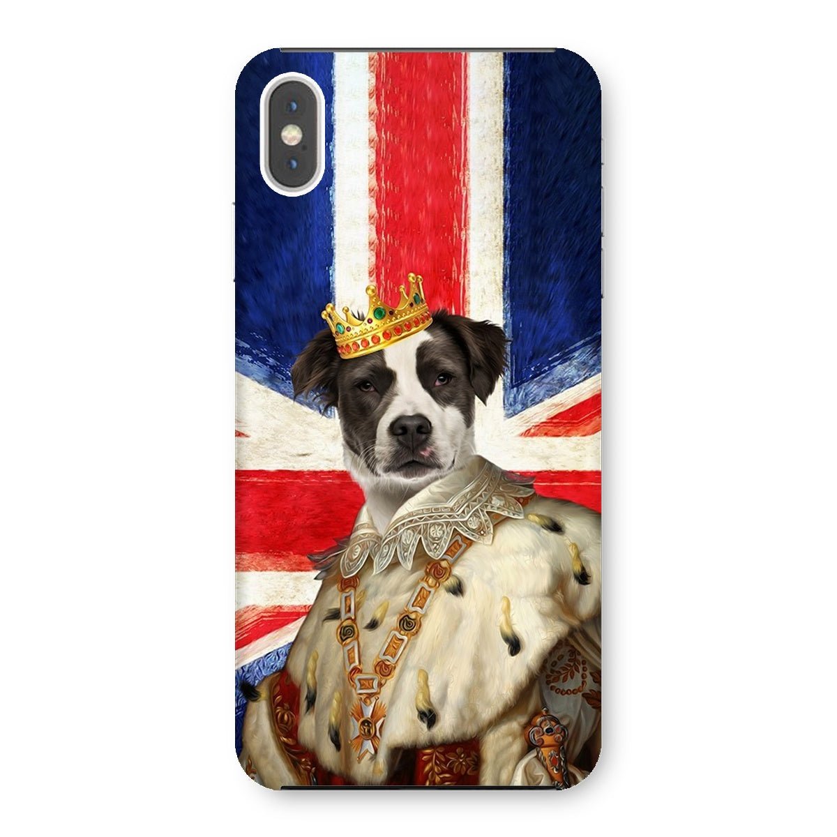 Pet Portraits | His Majesty British Flag: Custom Pet Phone Case | Paw & Glory