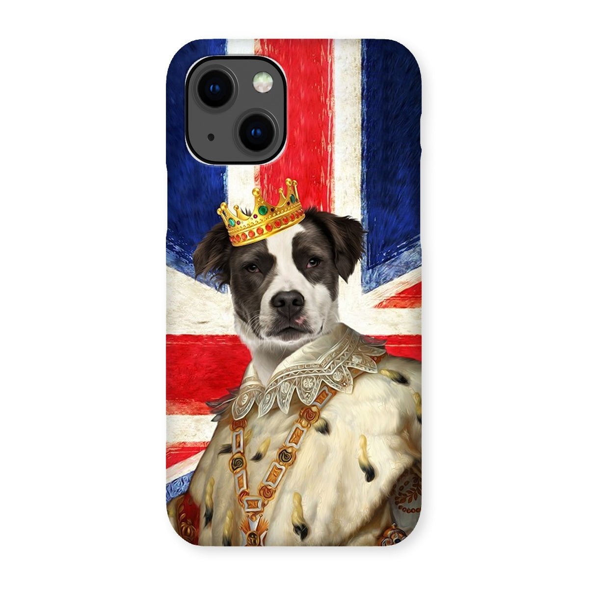 Pet Portraits | His Majesty British Flag: Custom Pet Phone Case | Paw & Glory