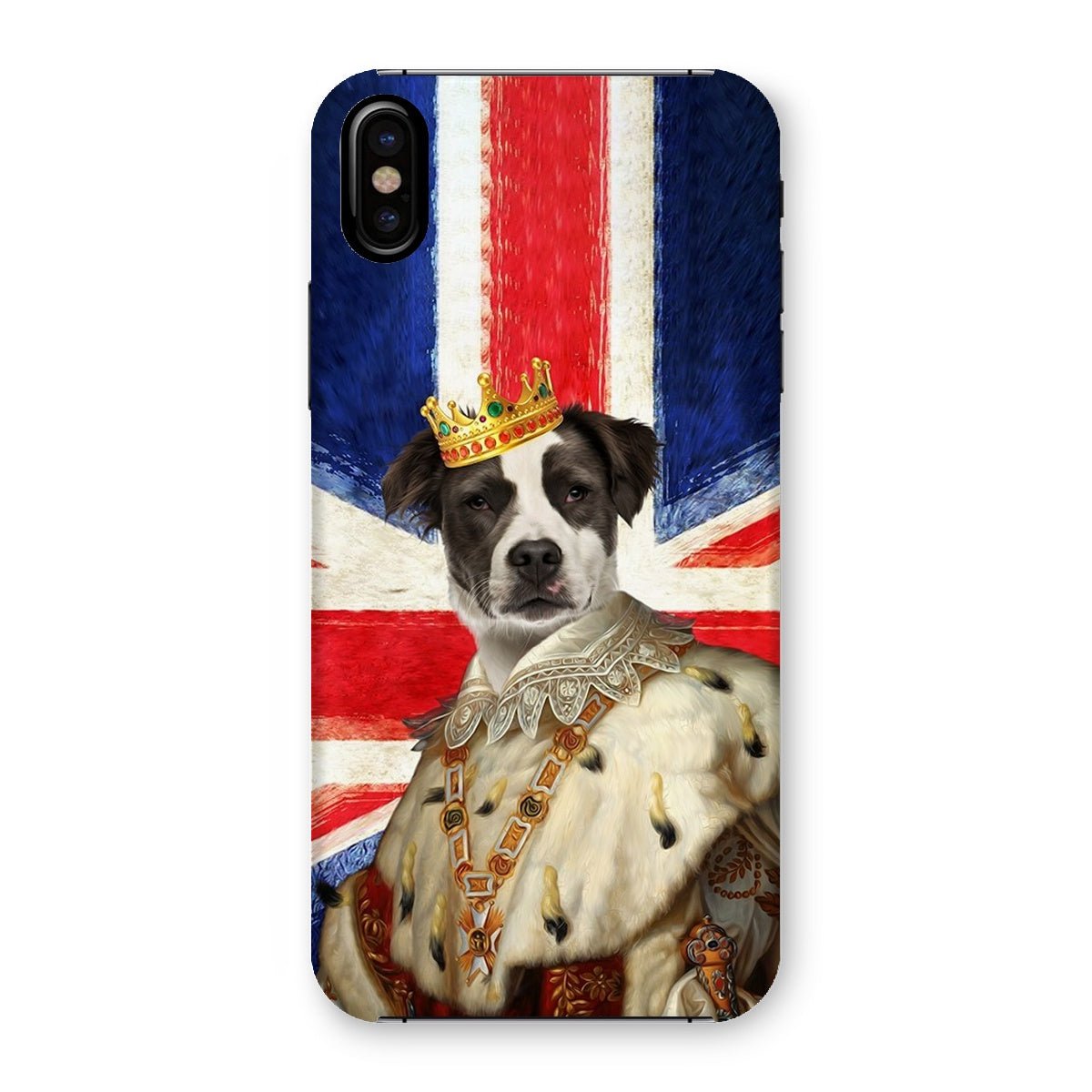 Pet Portraits | His Majesty British Flag: Custom Pet Phone Case | Paw & Glory