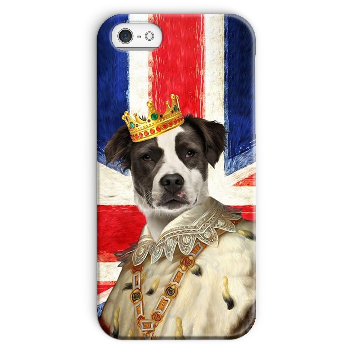 Pet Portraits | His Majesty British Flag: Custom Pet Phone Case | Paw & Glory