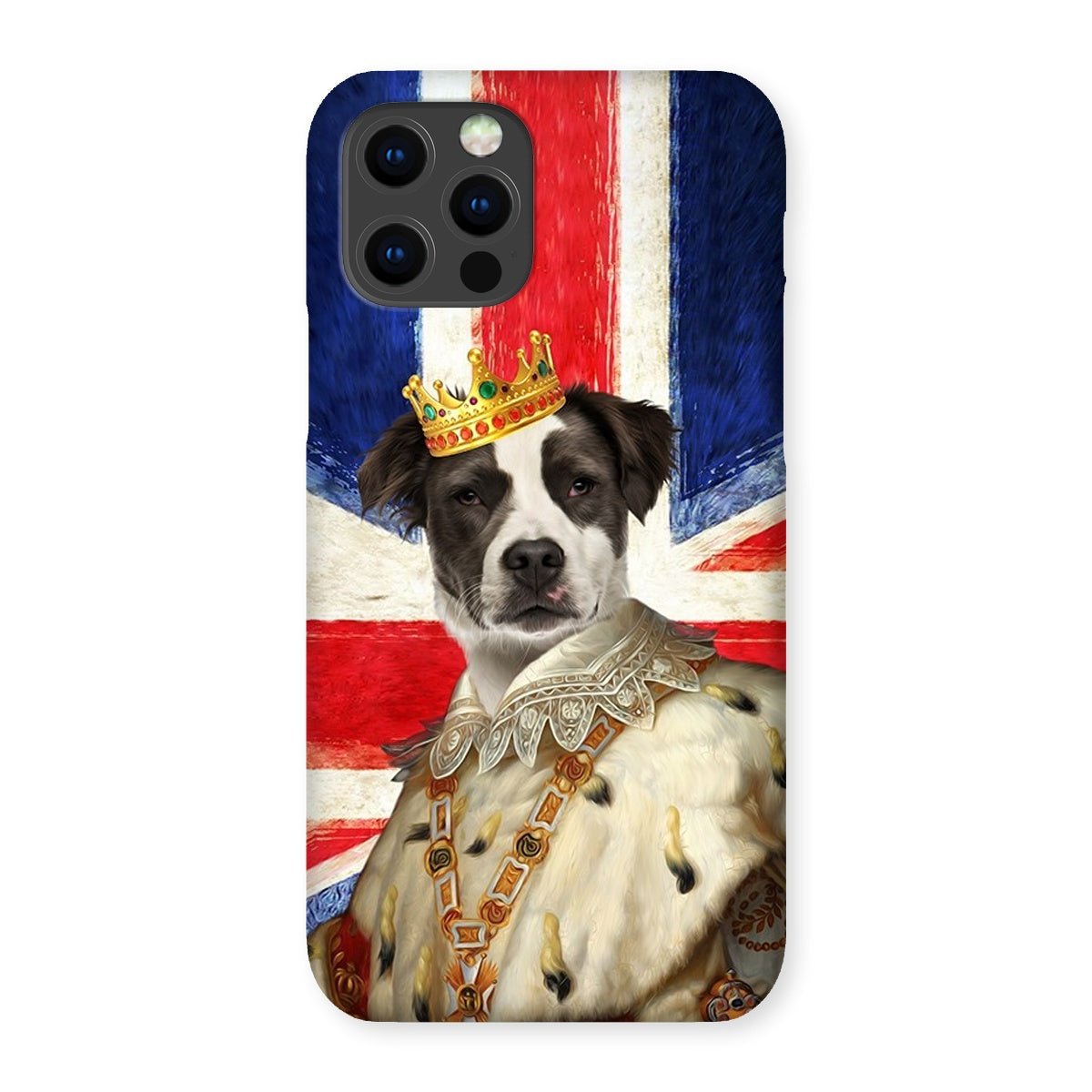 Pet Portraits | His Majesty British Flag: Custom Pet Phone Case | Paw & Glory