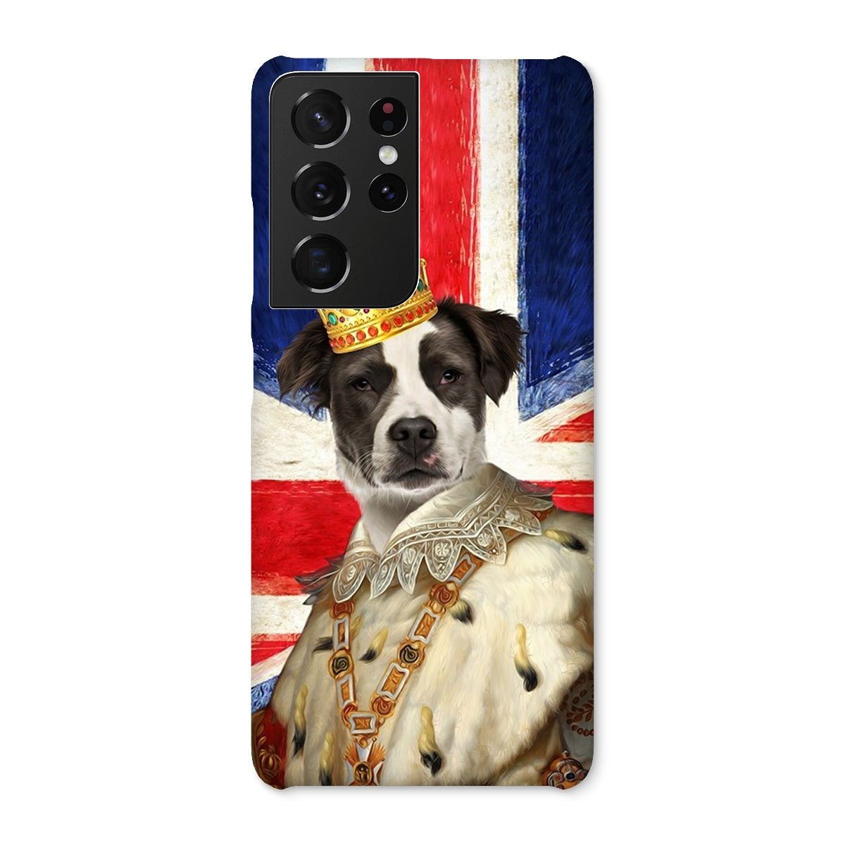 Pet Portraits | His Majesty British Flag: Custom Pet Phone Case | Paw & Glory