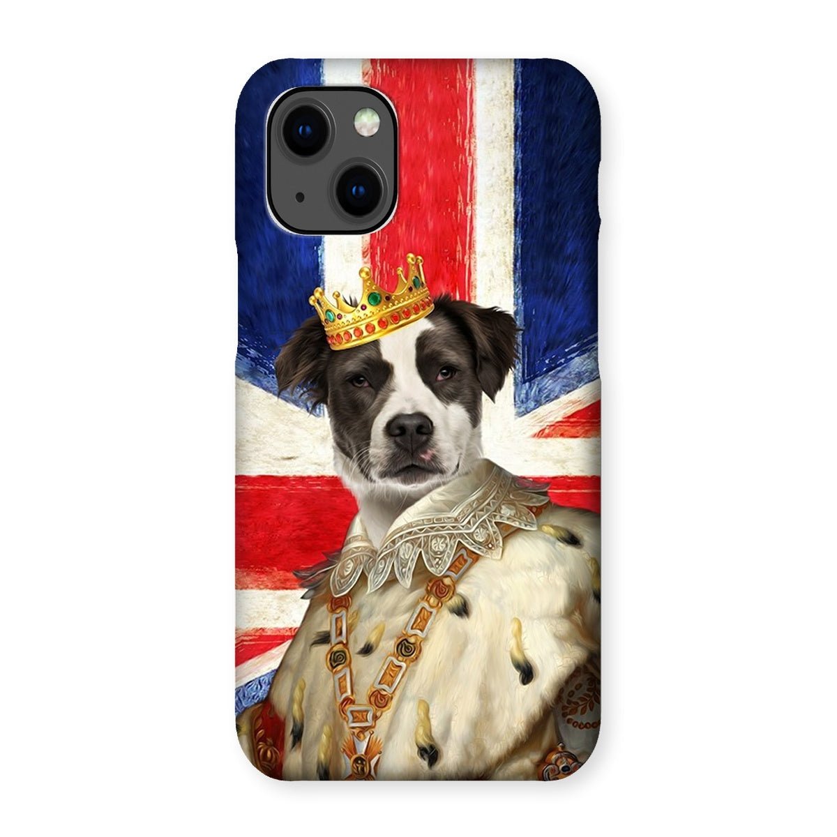Pet Portraits | His Majesty British Flag: Custom Pet Phone Case | Paw & Glory
