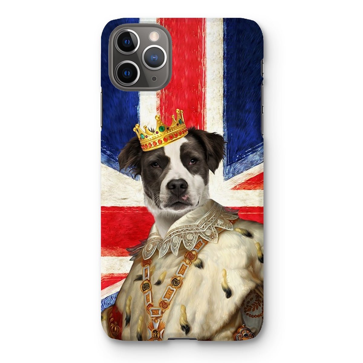 Pet Portraits | His Majesty British Flag: Custom Pet Phone Case | Paw & Glory