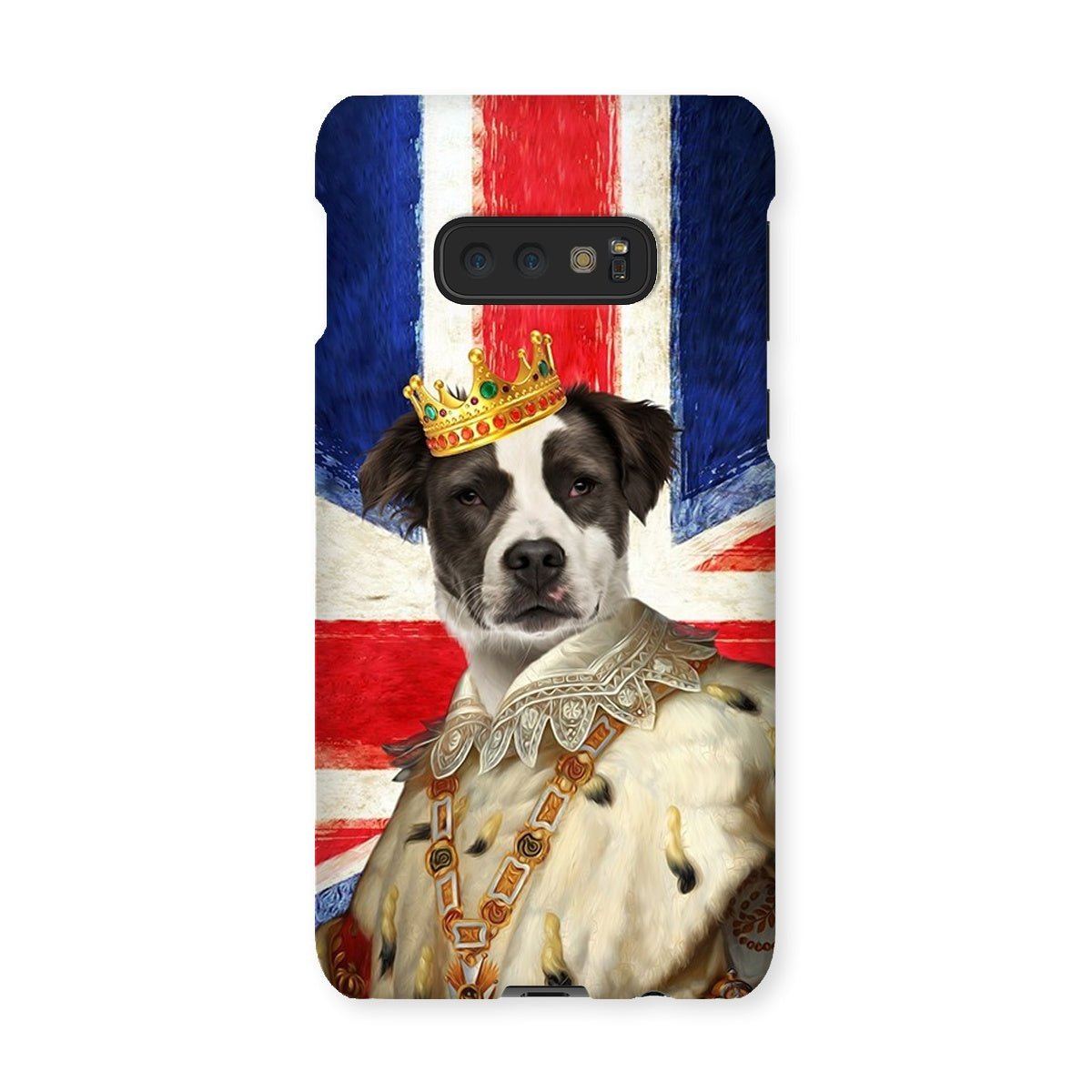Pet Portraits | His Majesty British Flag: Custom Pet Phone Case | Paw & Glory