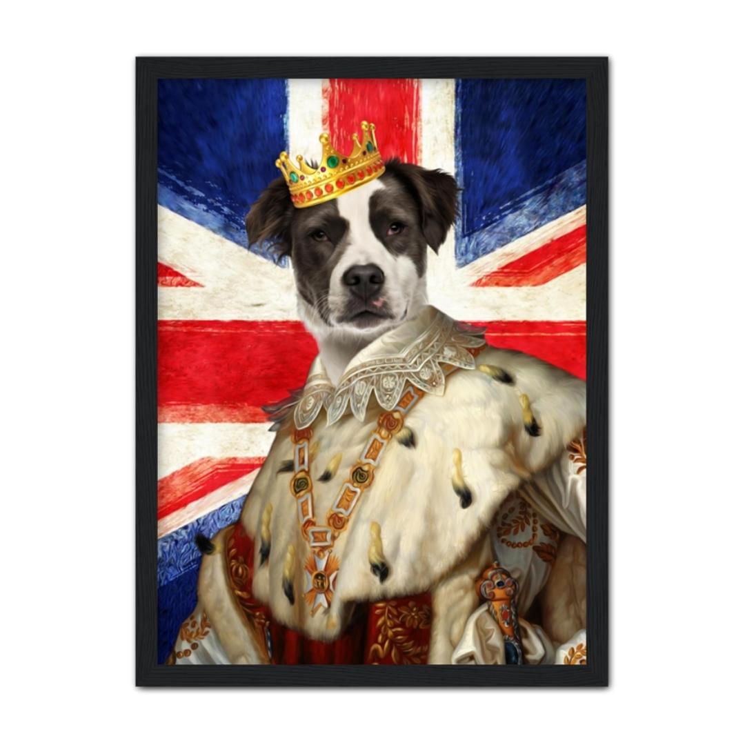 Pet Portraits | His Majesty British Flag: Custom Pet Portrait | Paw & Glory