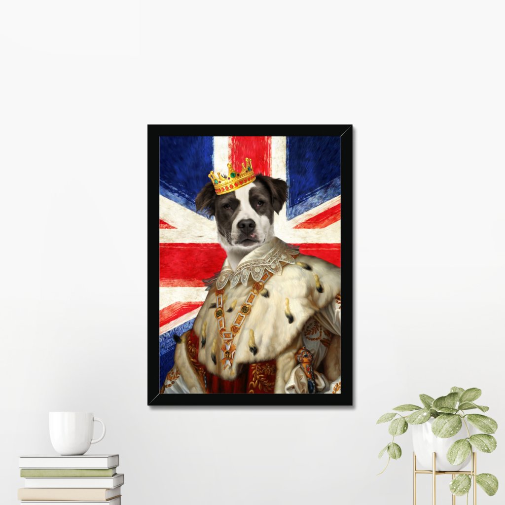 Pet Portraits | His Majesty British Flag: Custom Pet Portrait | Paw & Glory