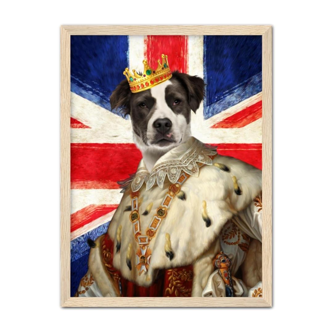 Pet Portraits | His Majesty British Flag: Custom Pet Portrait | Paw & Glory
