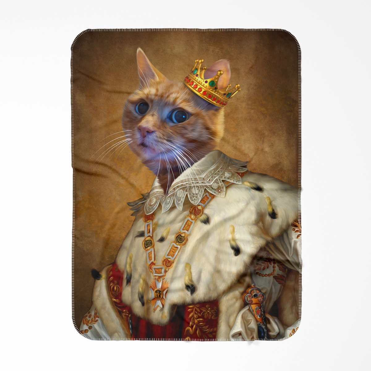 Pet Portraits | His Majesty: Custom Pet Blanket | Paw & Glory