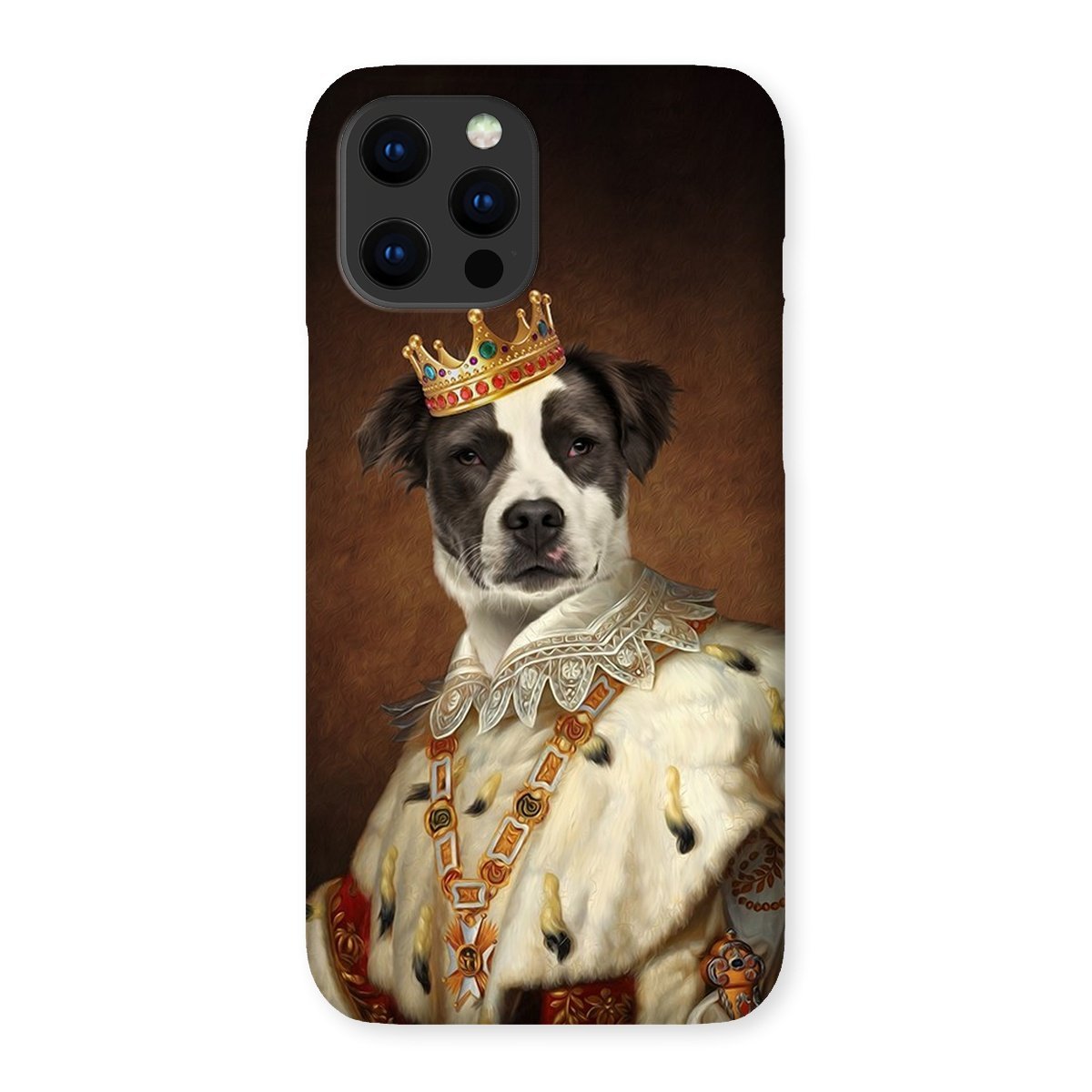 His Majesty: Custom Pet Phone Case - Paw & Glory - Dog Portraits - Pet Portraits