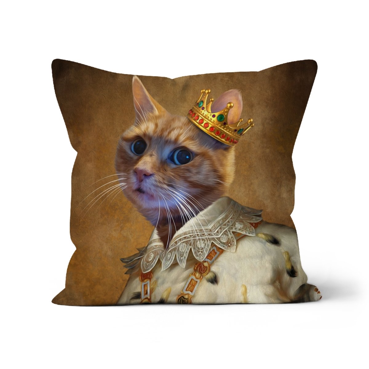 His Majesty: Custom Pet Pillow - Paw & Glory - Dog Portraits - Pet Portraits