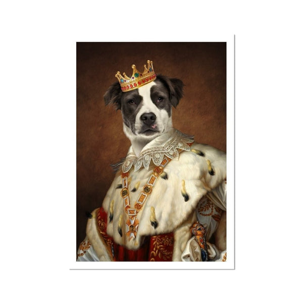 His Majesty: Custom Pet Poster | royal pet portrait | Paw & Glory