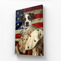 His Majesty USA Flag: Custom Pet Canvas