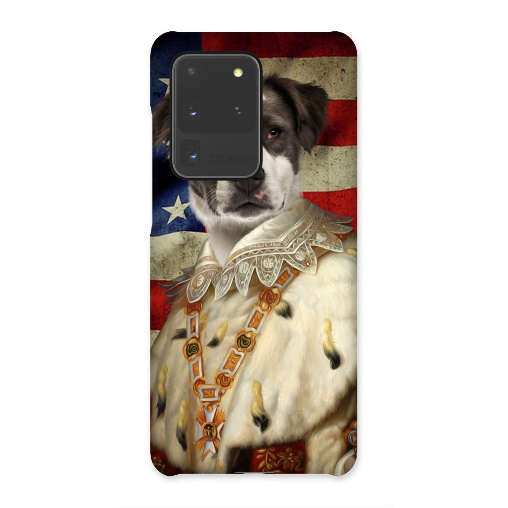 Pet Portraits | His Majesty USA Flag: Custom Pet Phone Case | Paw & Glory