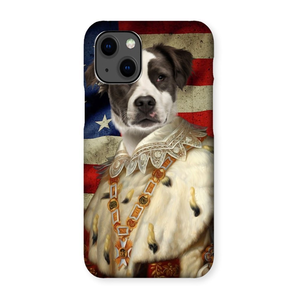 Pet Portraits | His Majesty USA Flag: Custom Pet Phone Case | Paw & Glory