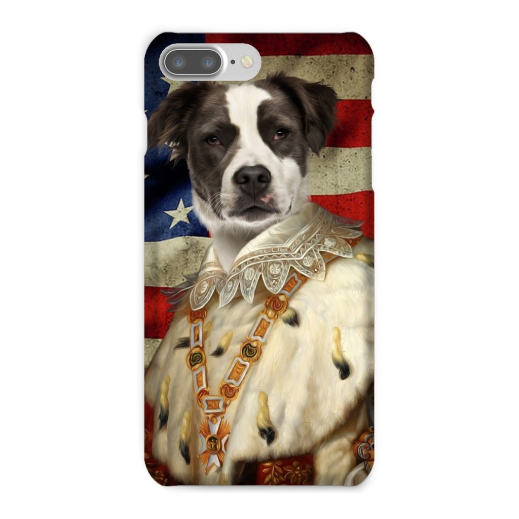 Pet Portraits | His Majesty USA Flag: Custom Pet Phone Case | Paw & Glory