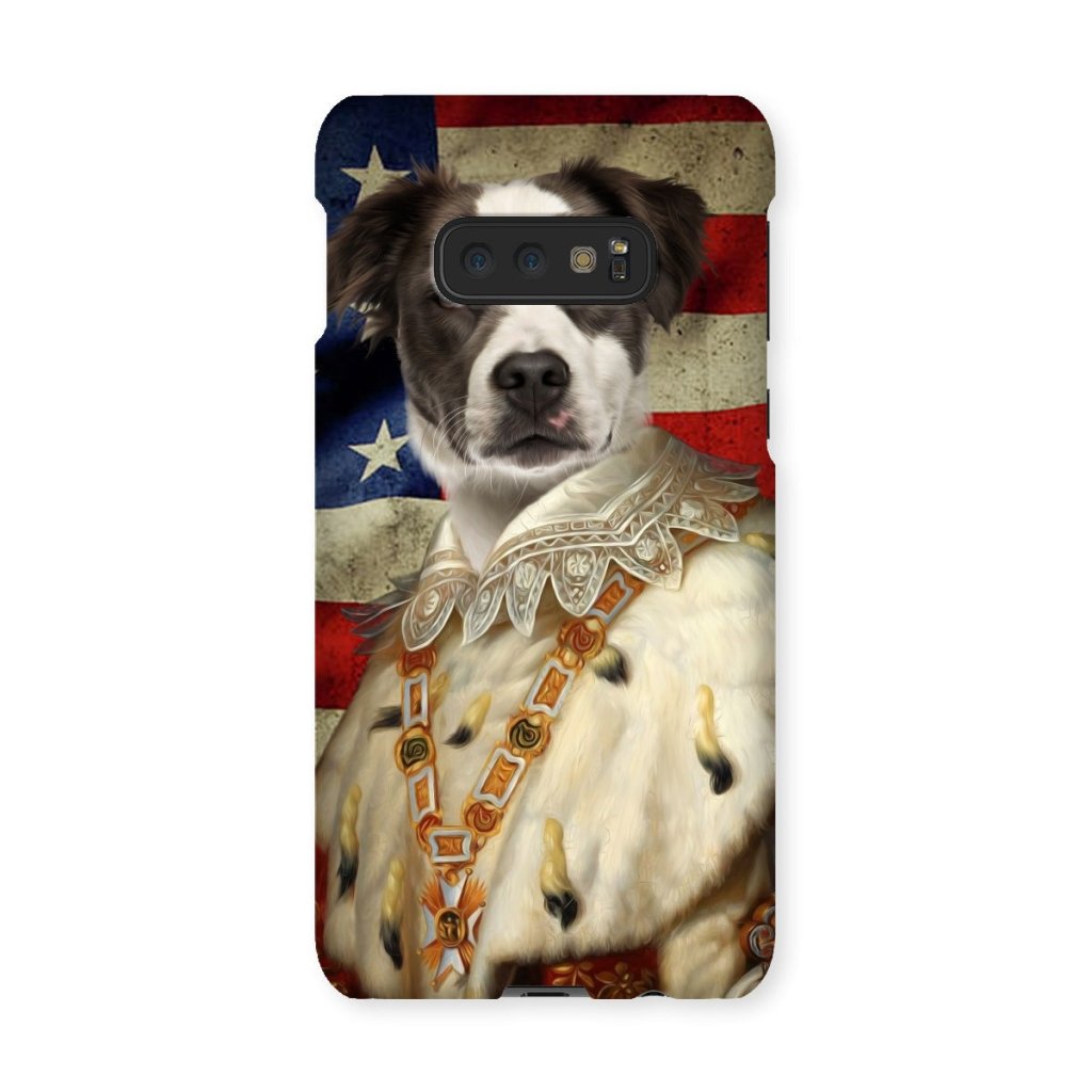 Pet Portraits | His Majesty USA Flag: Custom Pet Phone Case | Paw & Glory