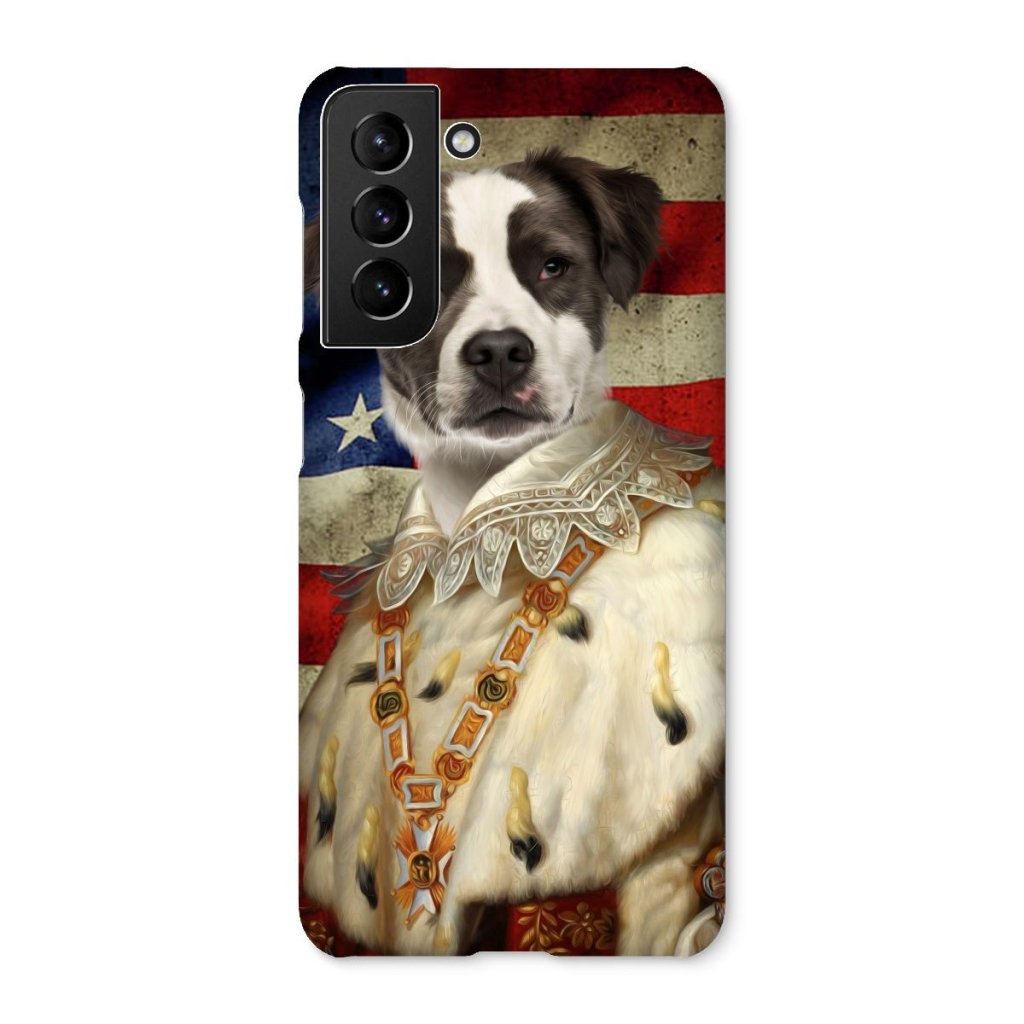 Pet Portraits | His Majesty USA Flag: Custom Pet Phone Case | Paw & Glory