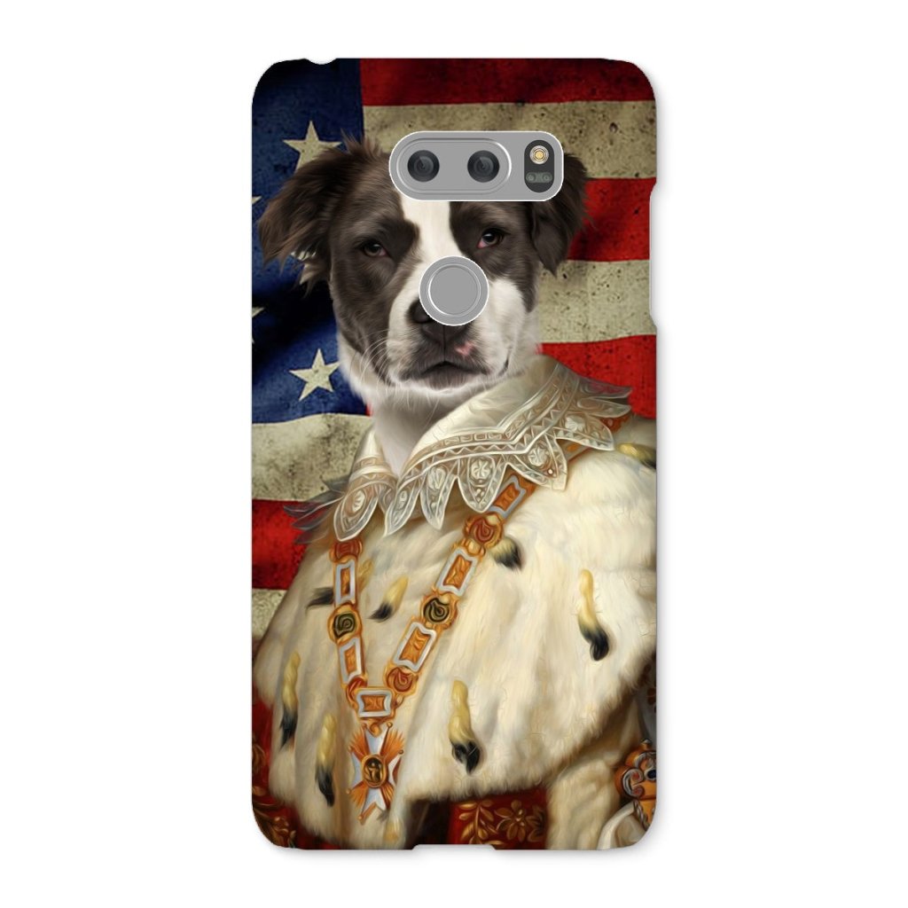 Pet Portraits | His Majesty USA Flag: Custom Pet Phone Case | Paw & Glory