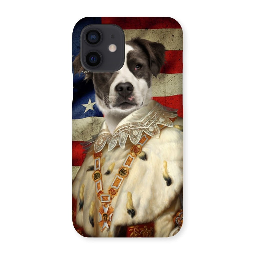 Pet Portraits | His Majesty USA Flag: Custom Pet Phone Case | Paw & Glory
