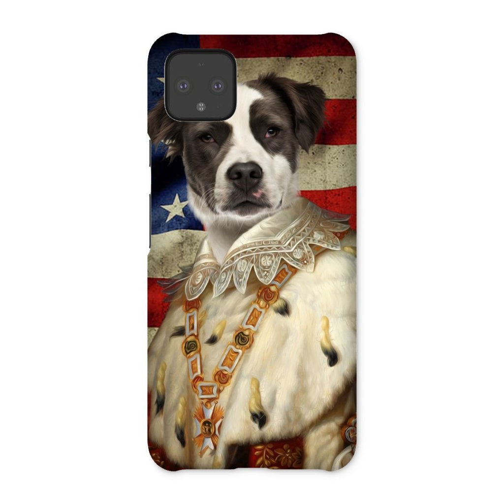 Pet Portraits | His Majesty USA Flag: Custom Pet Phone Case | Paw & Glory