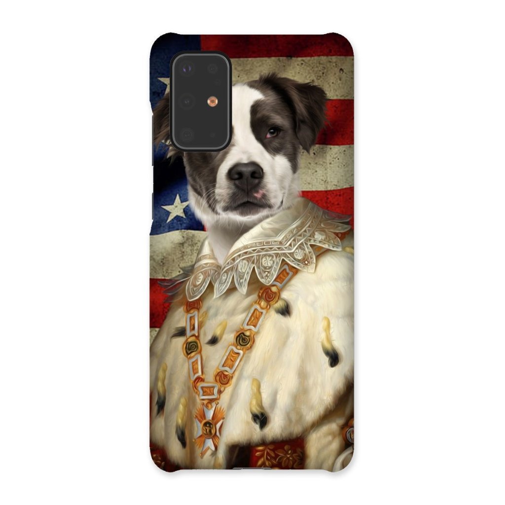 Pet Portraits | His Majesty USA Flag: Custom Pet Phone Case | Paw & Glory