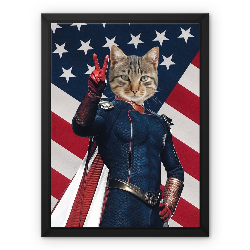 Pet Portraits | Homelander (The Boys Inspired): Custom Pet Canvas | Paw & Glory