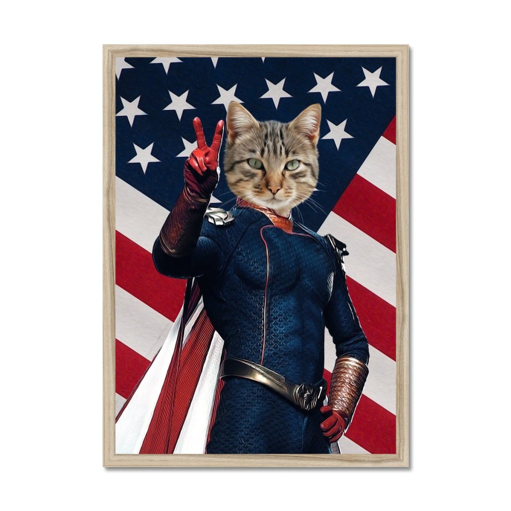 Pet Portraits | Homelander (The Boys Inspired): Custom Pet Portrait | Paw & Glory