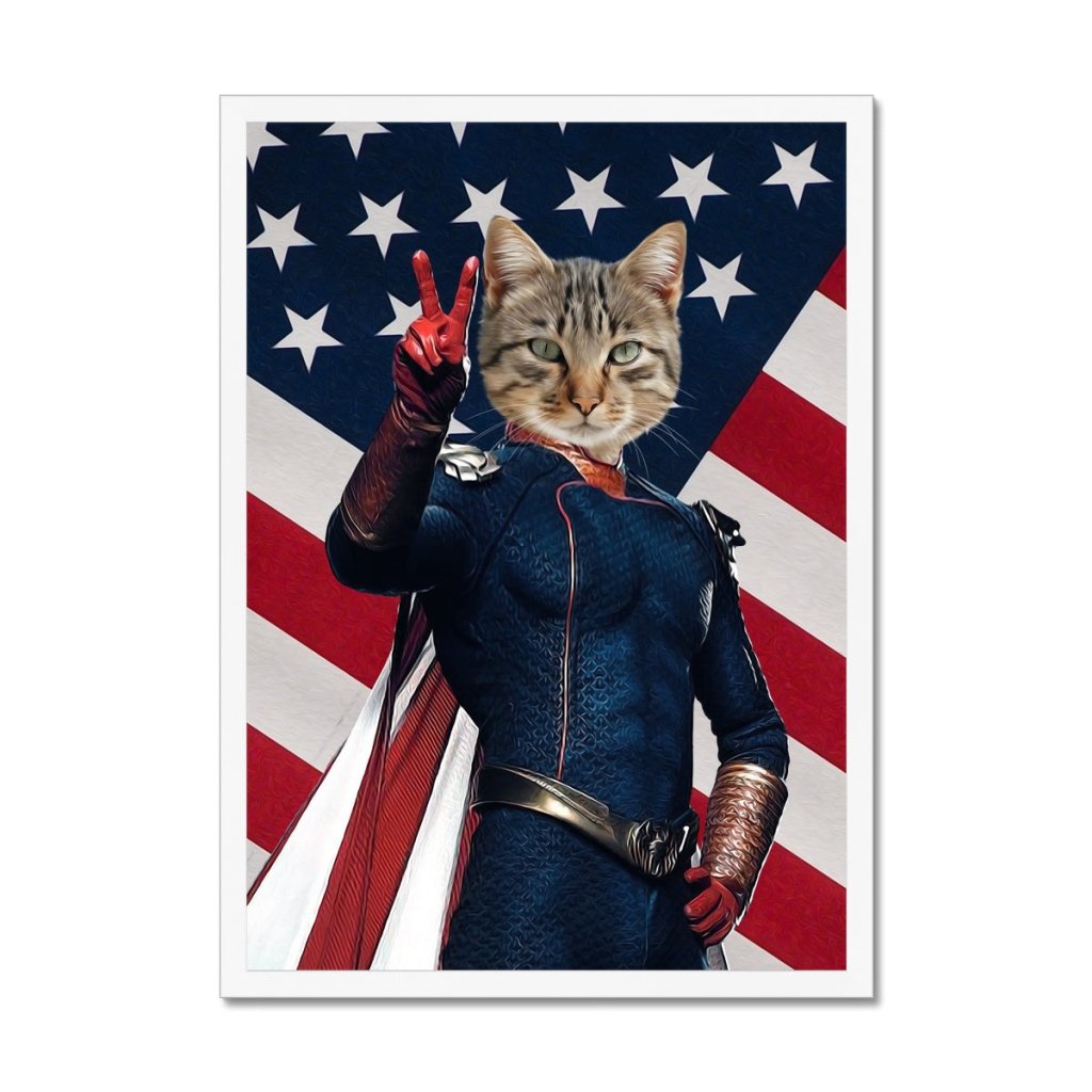 Pet Portraits | Homelander (The Boys Inspired): Custom Pet Portrait | Paw & Glory
