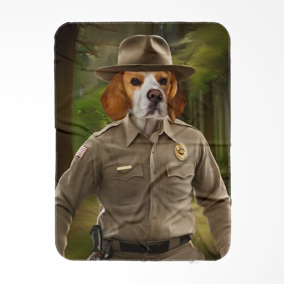 Pet Portraits | Hopper (Stranger Things Inspired): Custom Pet Blanket | Paw & Glory