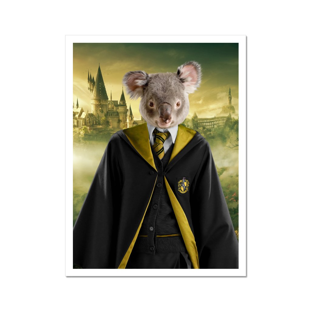 Pet Portraits | Hufflepuff (Harry Potter Inspired): Animal Art Poster | Paw & Glory
