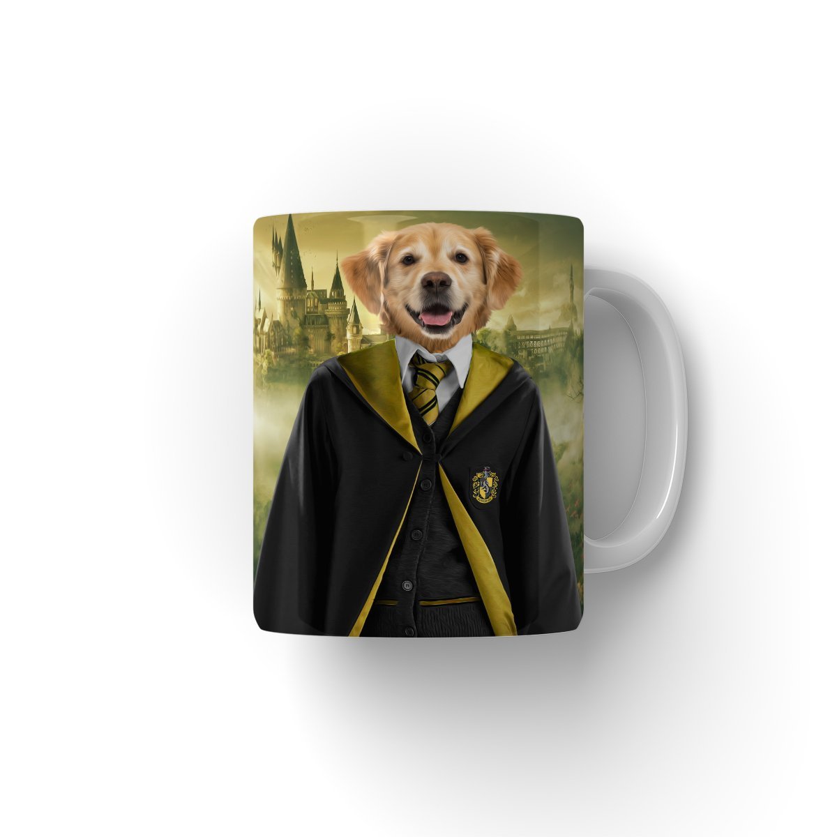 Hufflepuff (Harry Potter Inspired): Custom Pet Coffee Mug - Paw & Glory - Dog Portraits - Pet Portraits