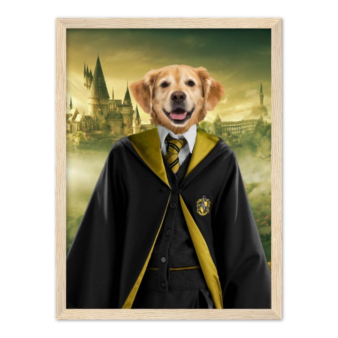 Pet Portraits | Hufflepuff (Harry Potter Inspired): Custom Pet Portrait | Paw & Glory