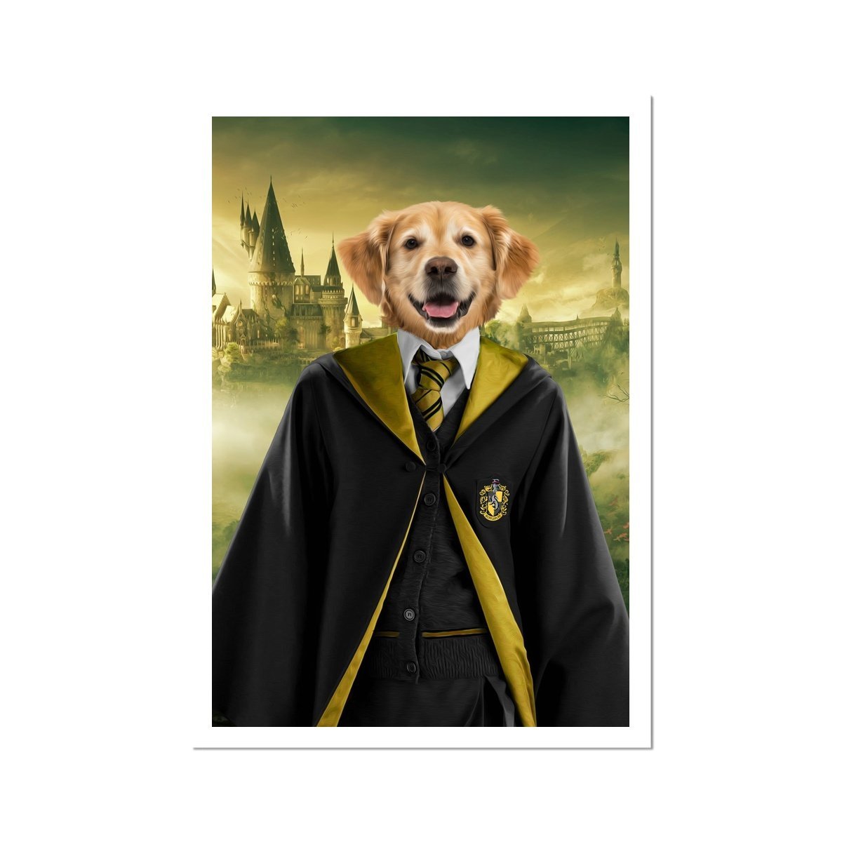 Loyal House Wizard Custom Pet Portrait | Paw & Glory