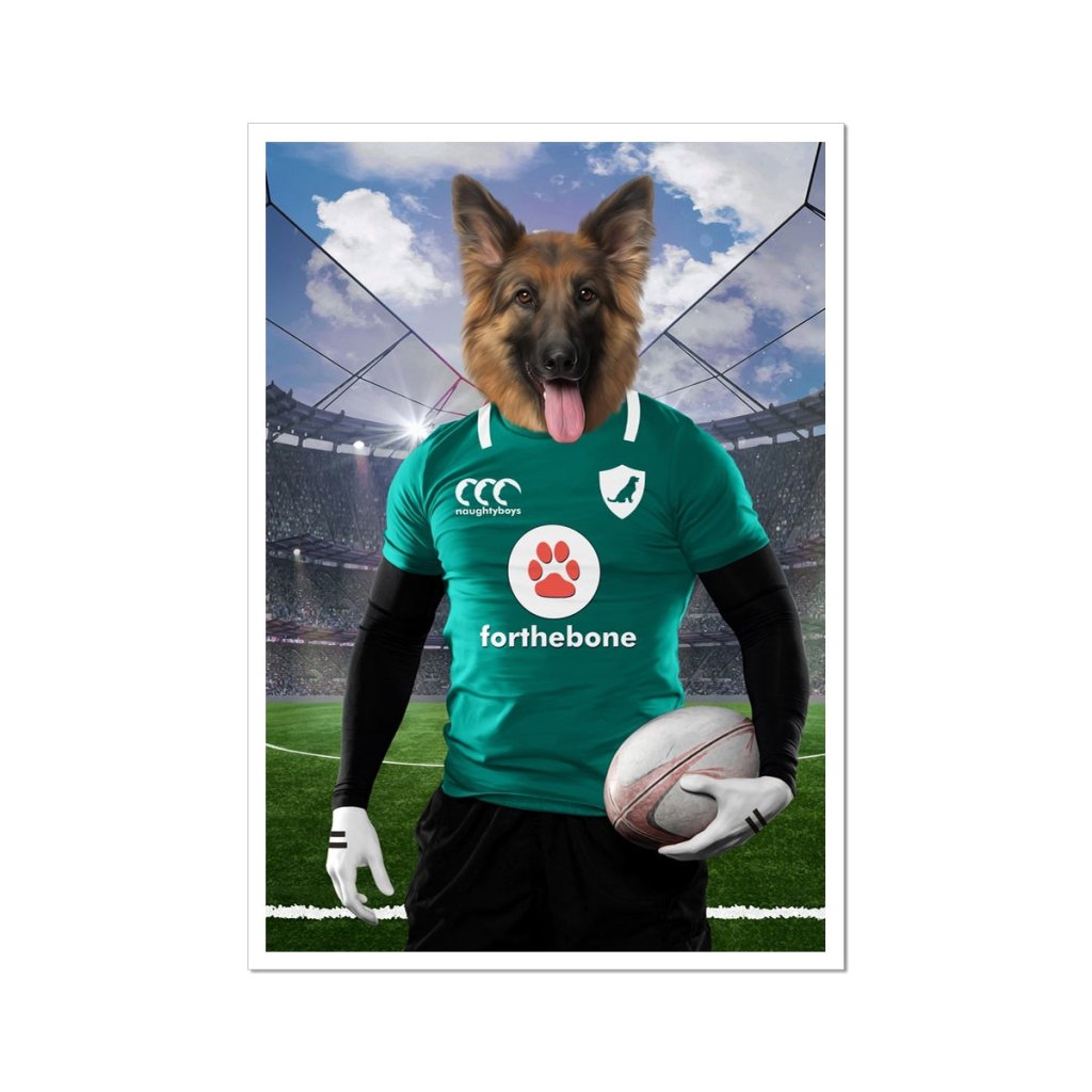 Pet Portraits | Ireland Rugby Team: Custom Pet Poster | Paw & Glory