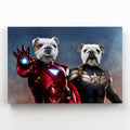 Iron Paw & Captain Pawmerica: Custom Pet Canvas