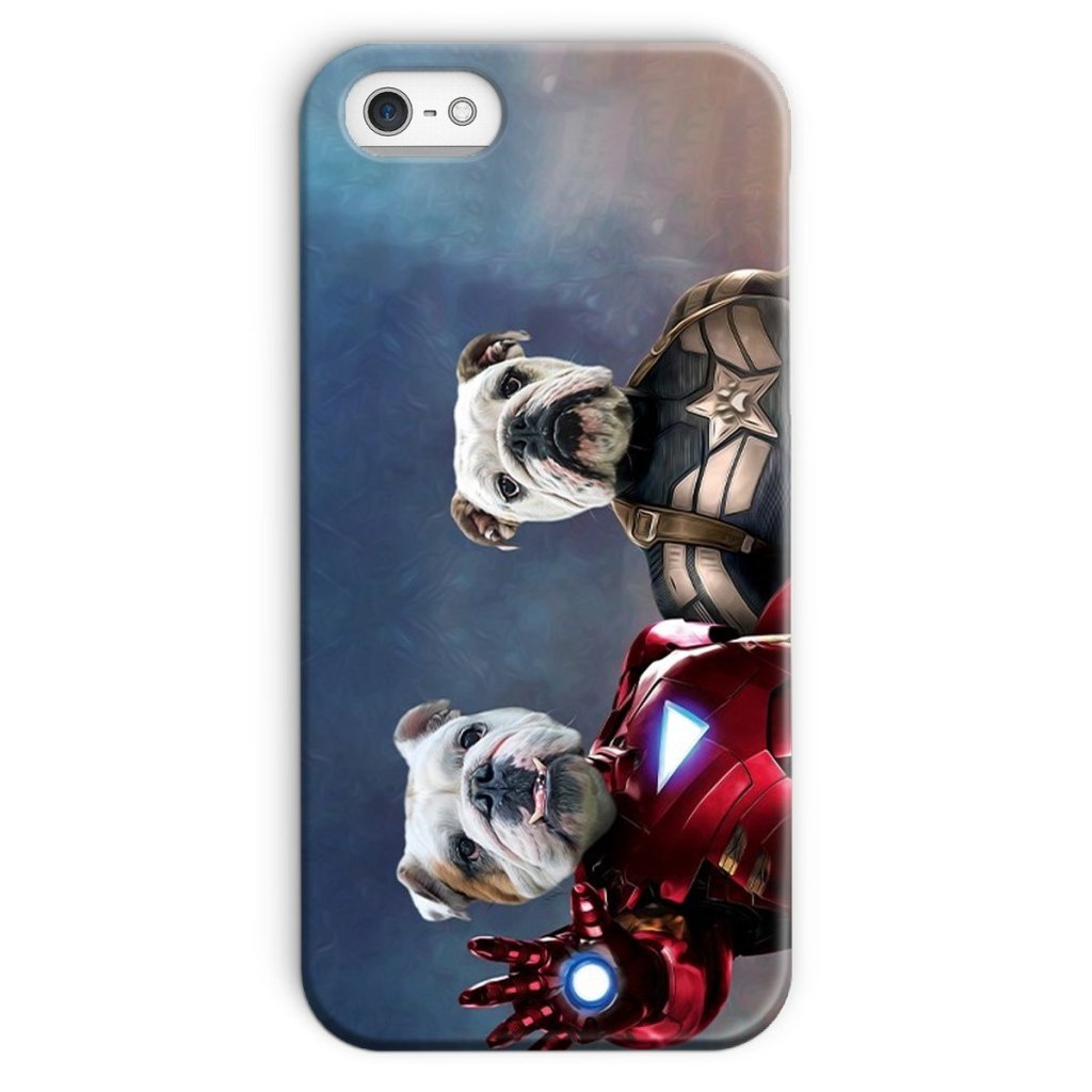 Pet Portraits | Iron Paw & Captain Pawmerica: Custom Pet Phone Case | Paw & Glory