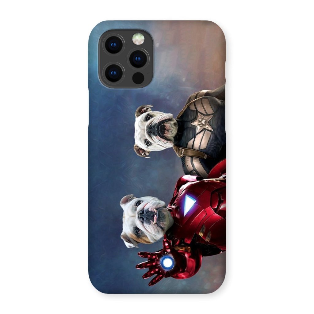Iron Paw & Captain Pawmerica: Custom Pet Phone Case - Paw & Glory - Dog Portraits - Pet Portraits