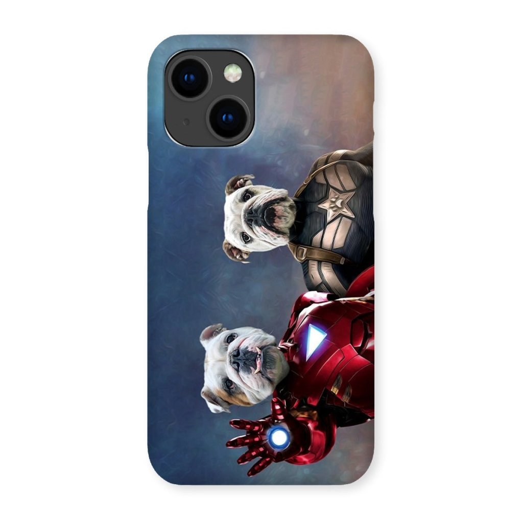 Iron Paw & Captain Pawmerica: Custom Pet Phone Case - Paw & Glory - Dog Portraits - Pet Portraits