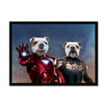 Iron Paw & Captain Pawmerica: Custom Pet Portrait