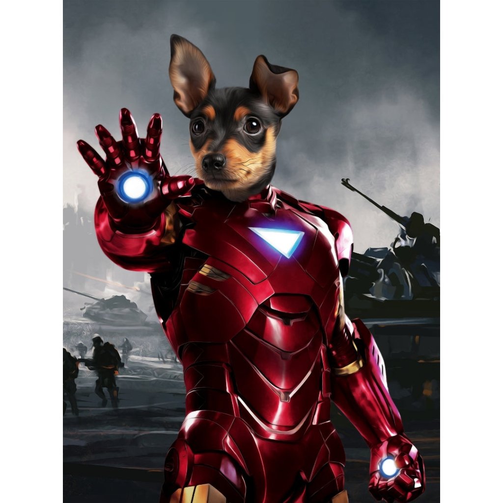 Pet Portraits | Iron Paw: Custom Digital Download Pet Portrait | Paw & Glory