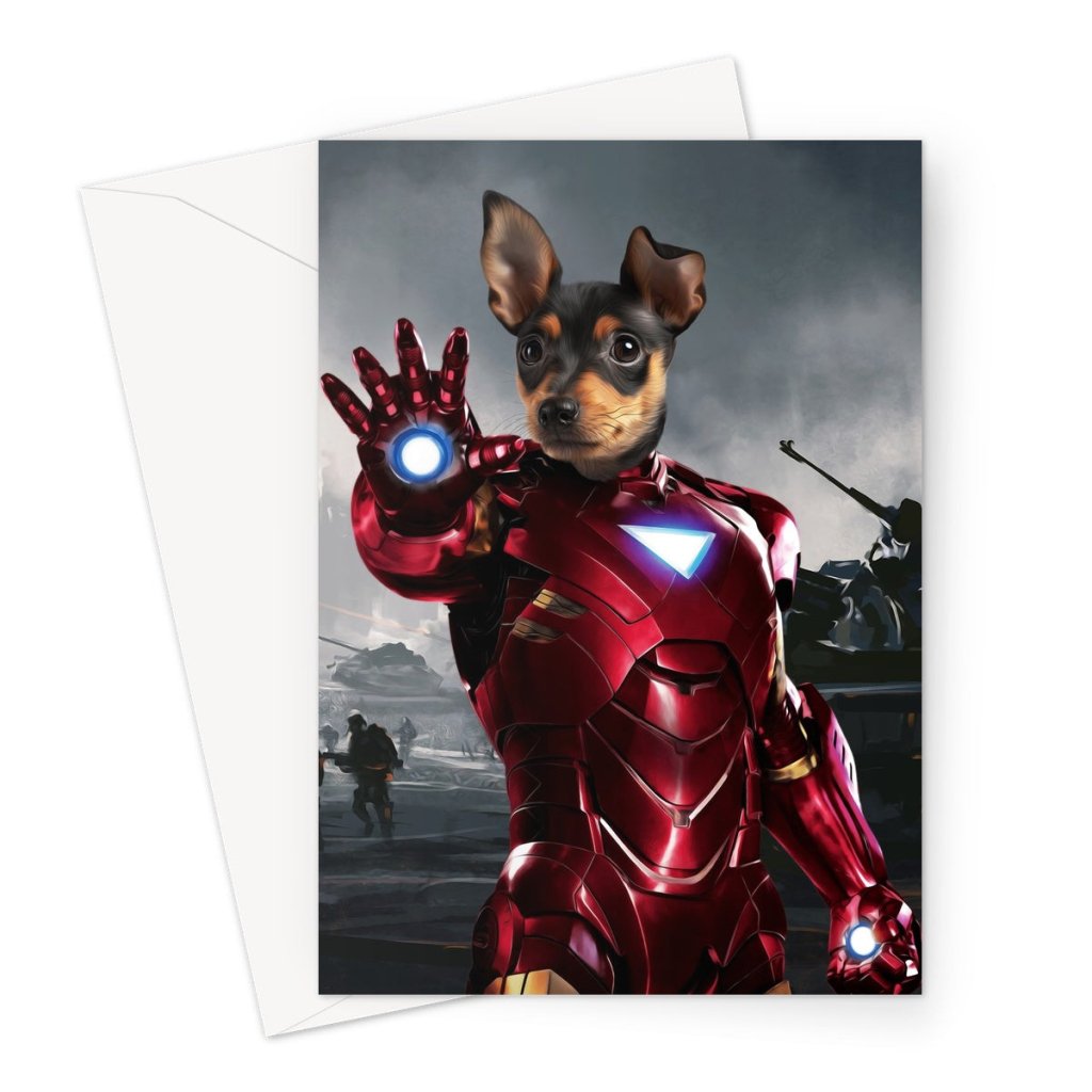 Pet Portraits | Iron Paw: Custom Pet Greeting Card | Paw & Glory