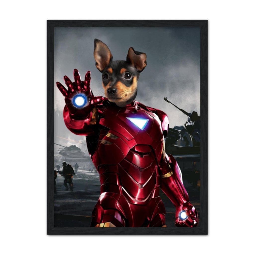 Armoured Comic Hero: Custom Pet Portrait | Paw & Glory