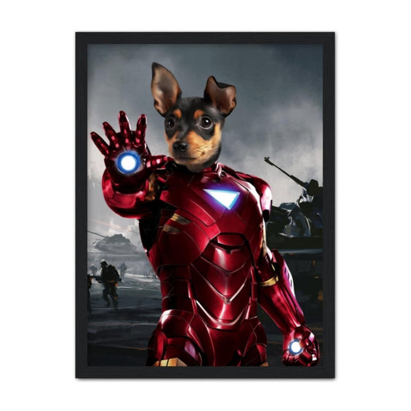 Armoured Comic Hero Custom Pet Portrait | Custom Pet Portrait | Paw & Glory