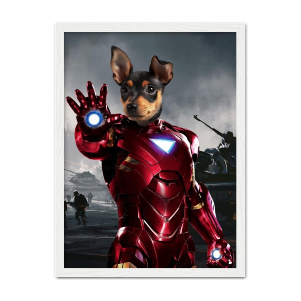 Armoured Comic Hero Custom Pet Portrait | Custom Pet Portrait | Paw & Glory