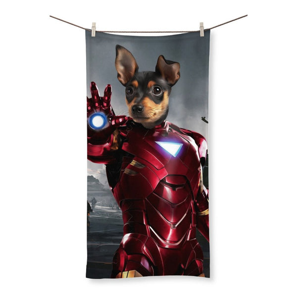 Armoured Comic Hero Custom Pet Towel | Pet Lover Gift | Paw & Glory