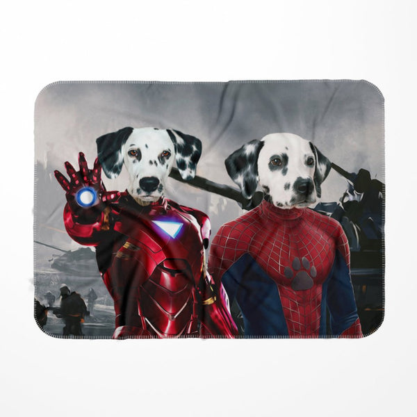 Armoured And Web Heroes Custom Pet Blanket | Pet Lover Gift | Paw & Glory