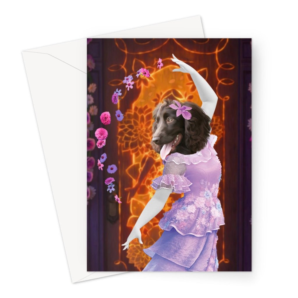 Pet Portraits | Isabela (Encanto Inspired): Custom Pet Greeting Card | Paw & Glory
