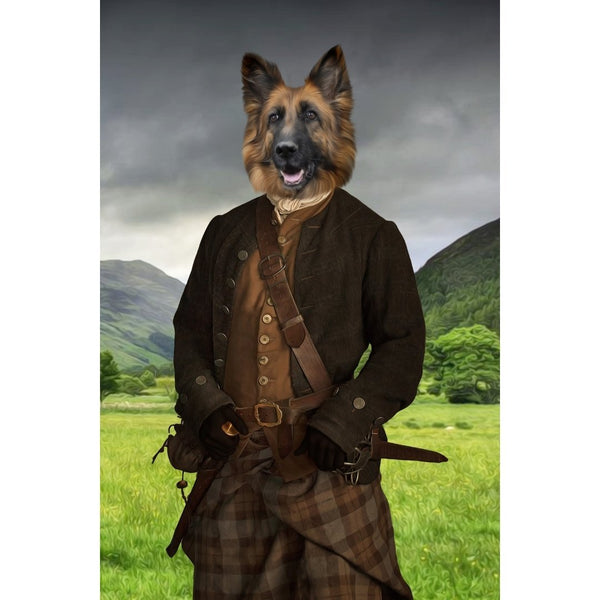 Highland Gentleman Custom Digital Download Pet Portrait | Paw & Glory