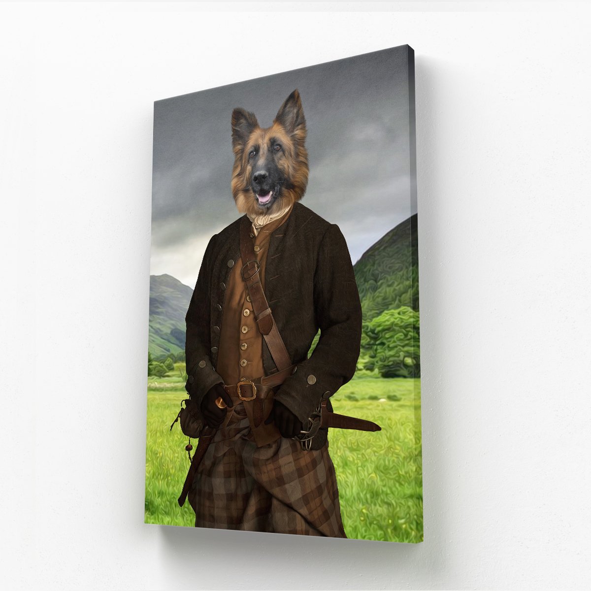 Pet Portraits | Jamie (Outlander Inspired): Custom Pet Canvas | Paw & Glory